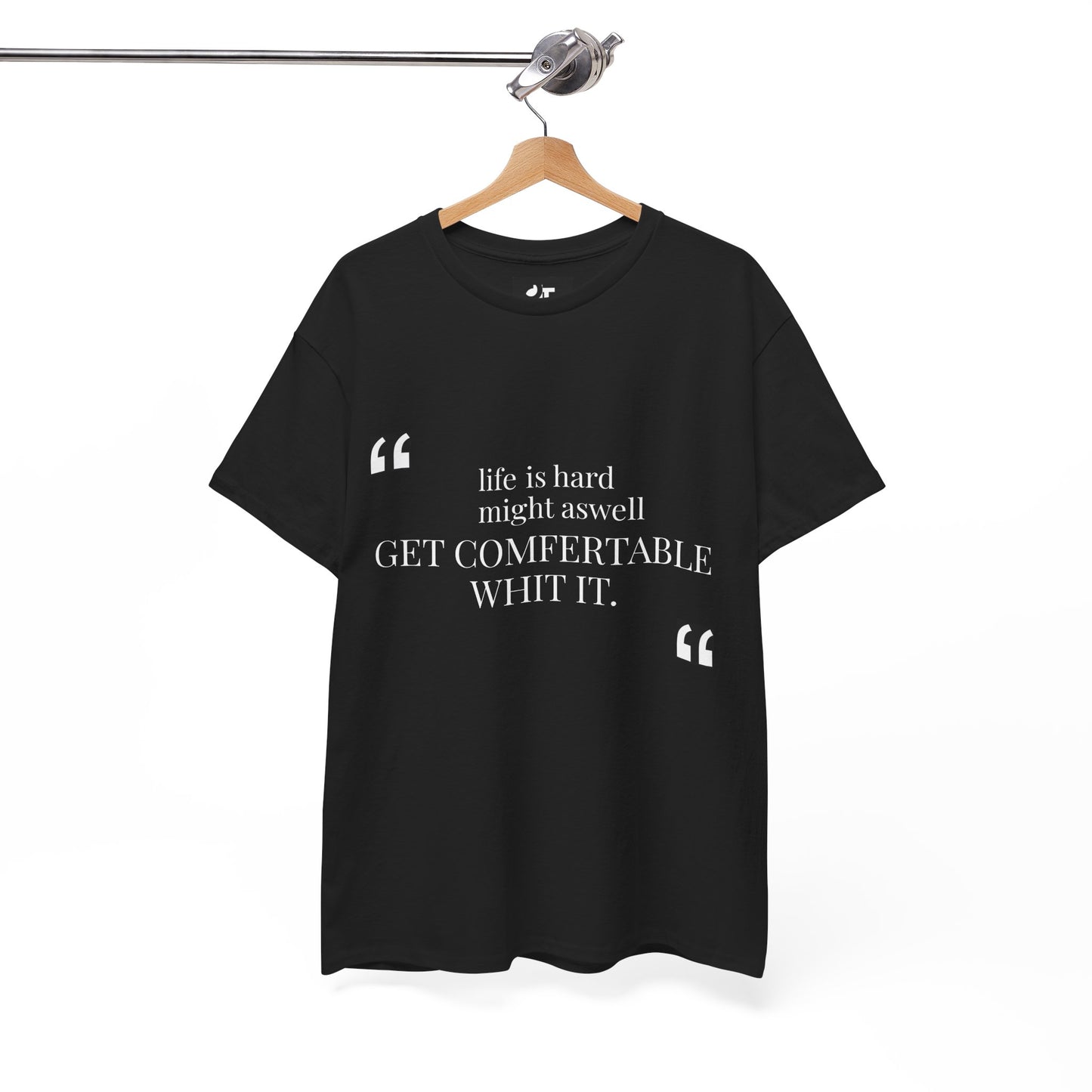 “Life is Hard Quote T-Shirt – Andrew Tate quote- Black Motivational Graphic Tee | Comfortable Unisex Casual Shirt”